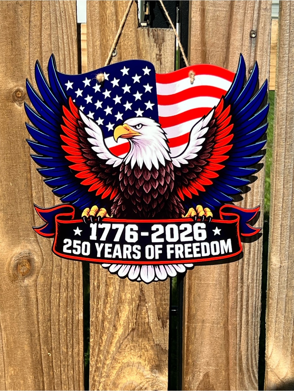 Patriotic Eagle Wall Decor - Red, White & Blue 1776-2026